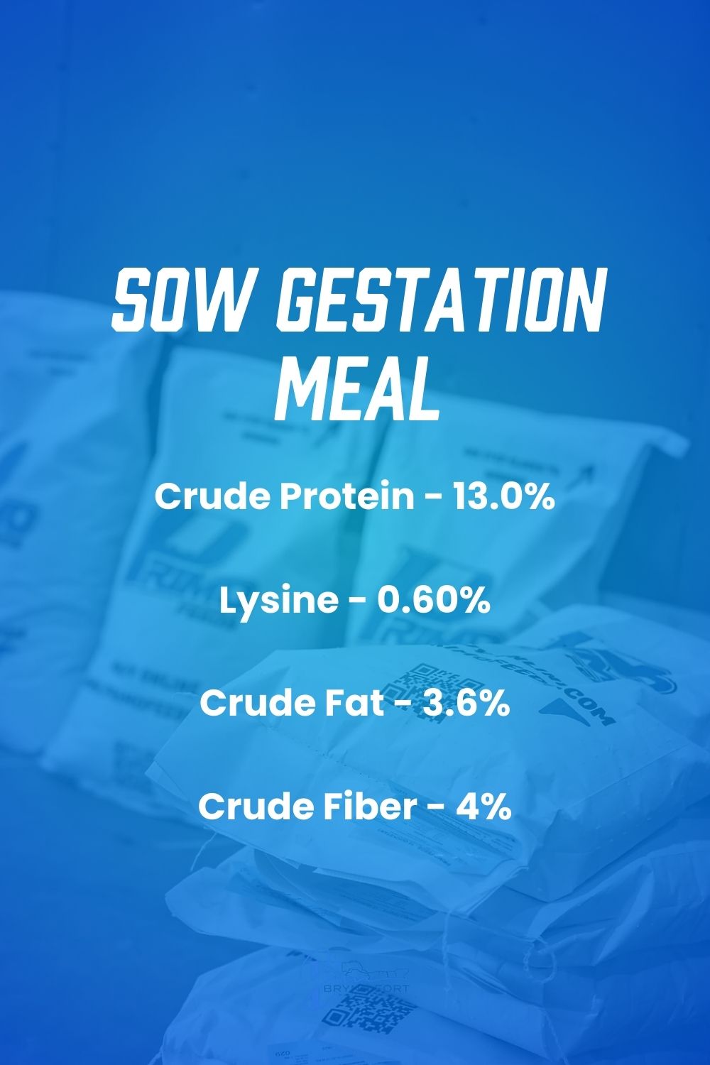 1 ton of Sow Gestation (meal) WC