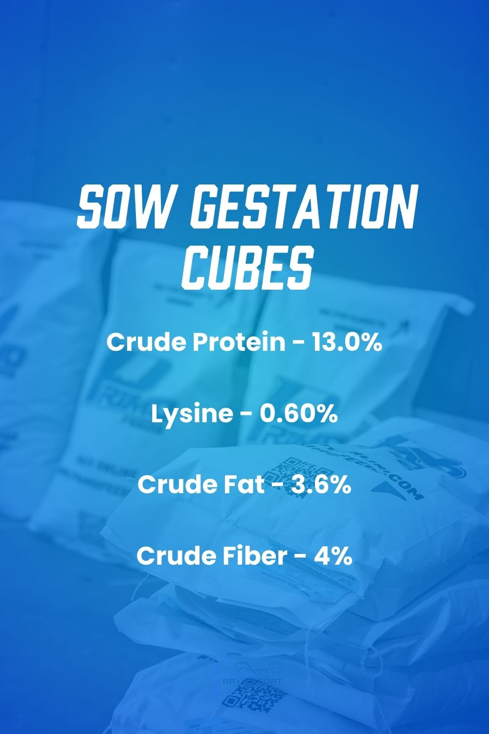 1 ton of Sow Gestation Cubes SW